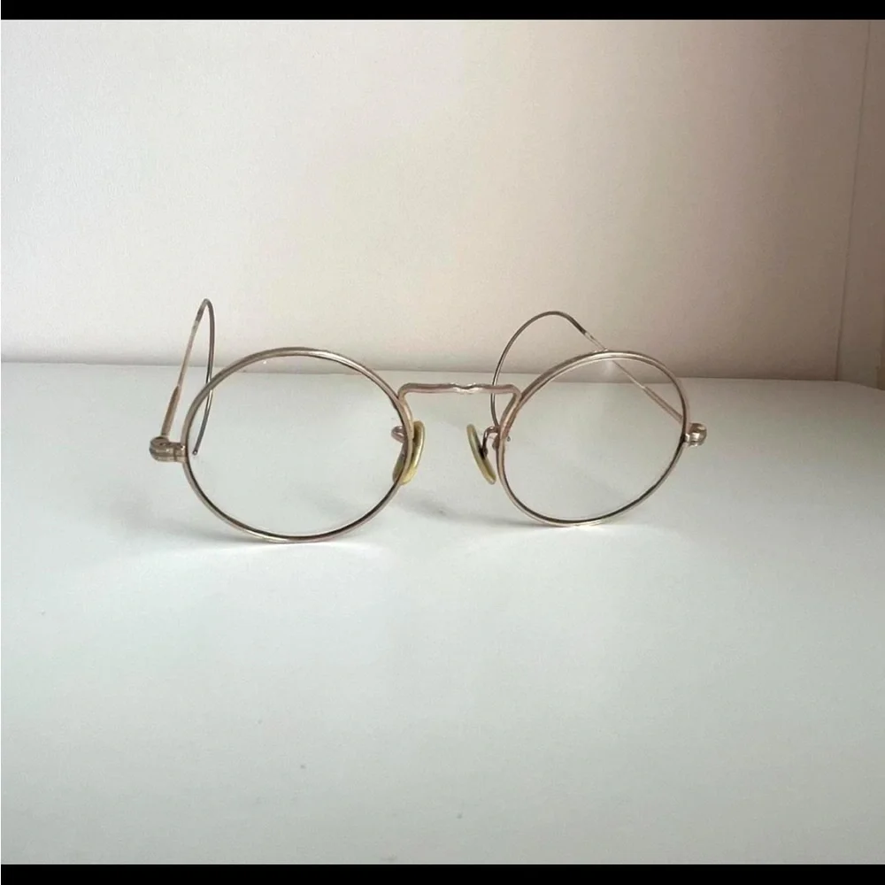 Vintage 1930s American Optical Gold Eyeglasses Spectacles Small